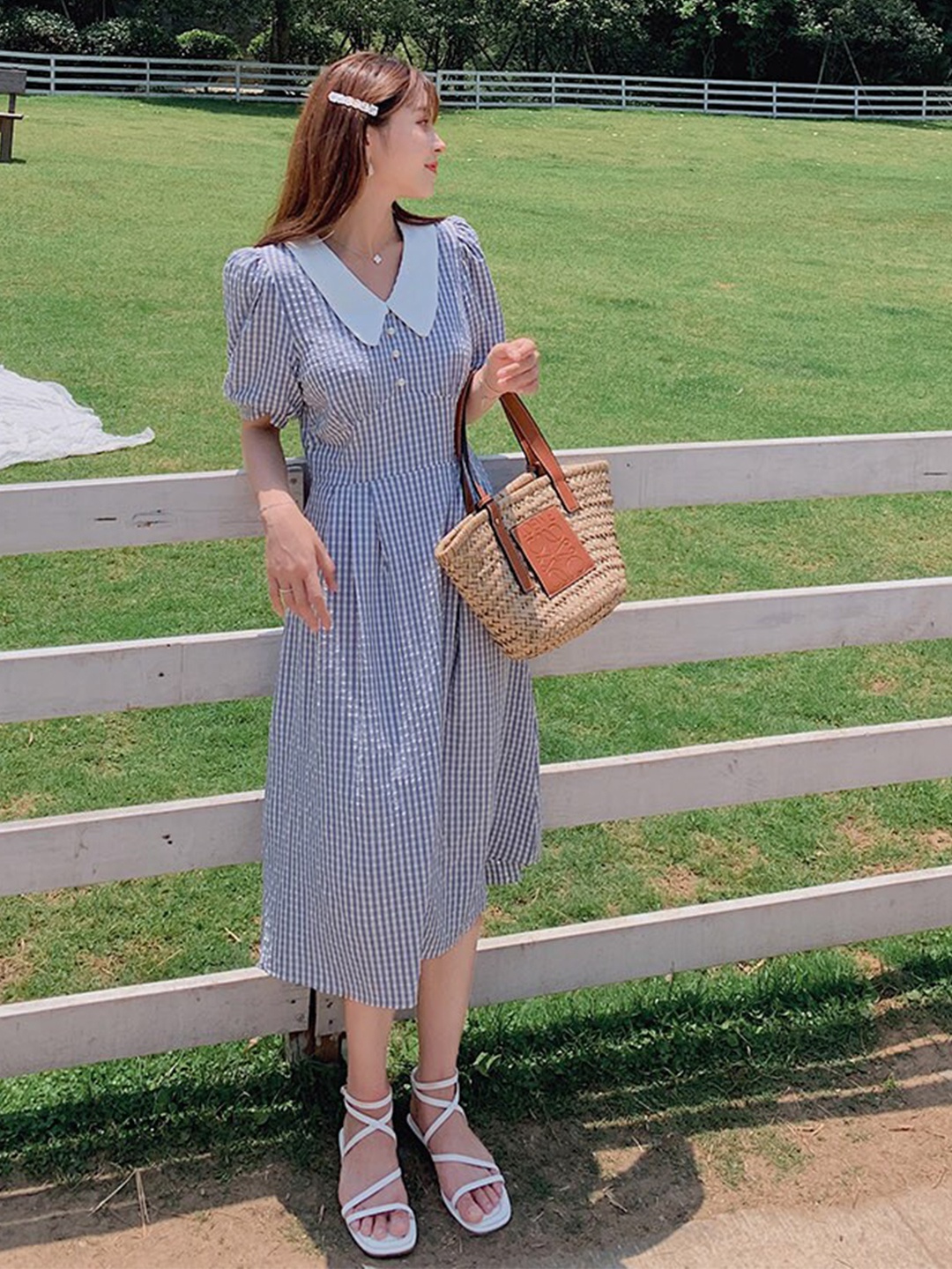 

JC Mode Striped A-Line Maxi Dress, Blue