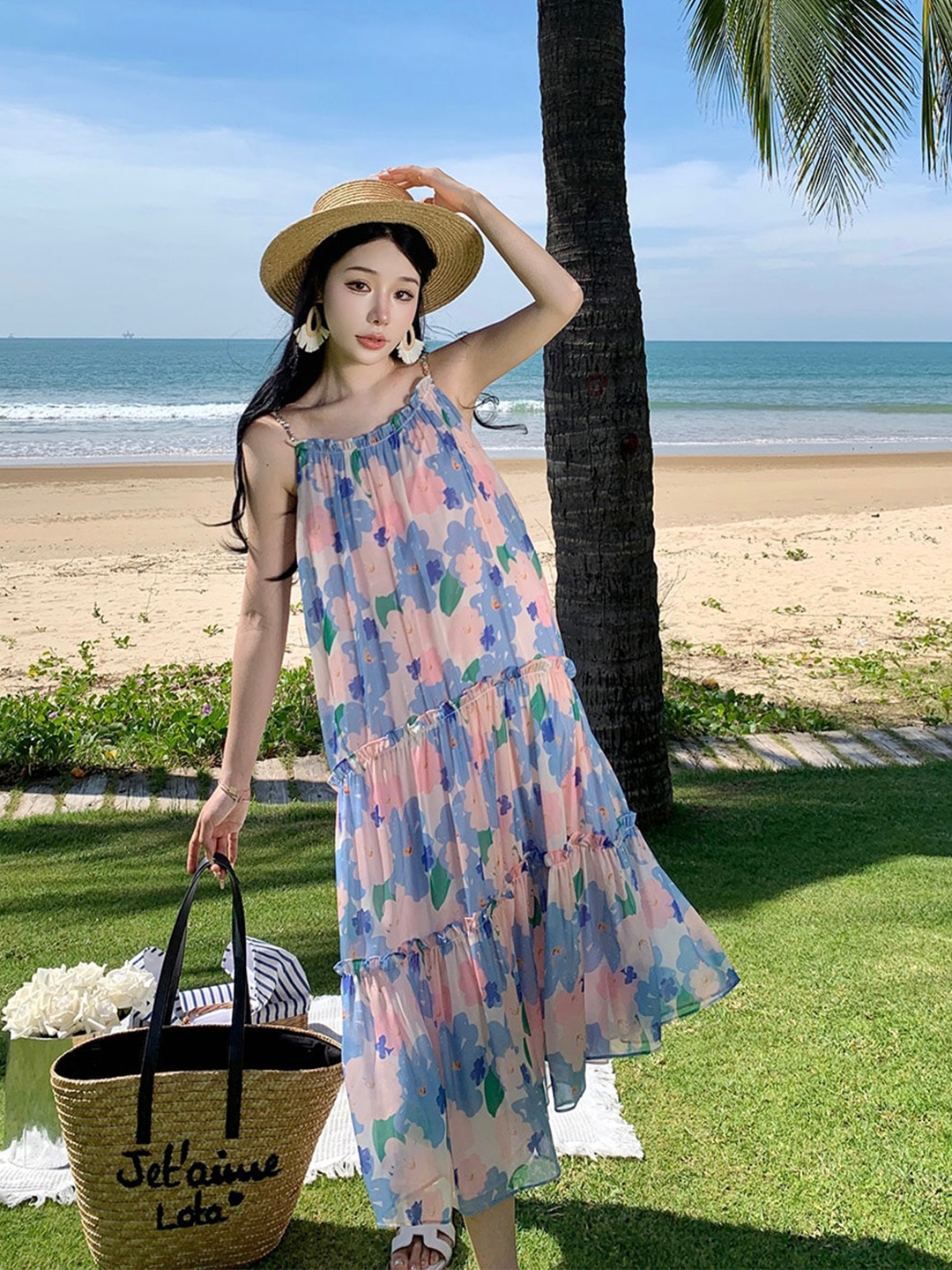 

JC Mode Print A-Line Dress, Multi