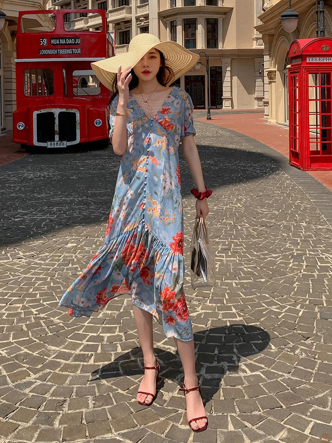 

JC Mode Print Maxi Midi Dress, Multi