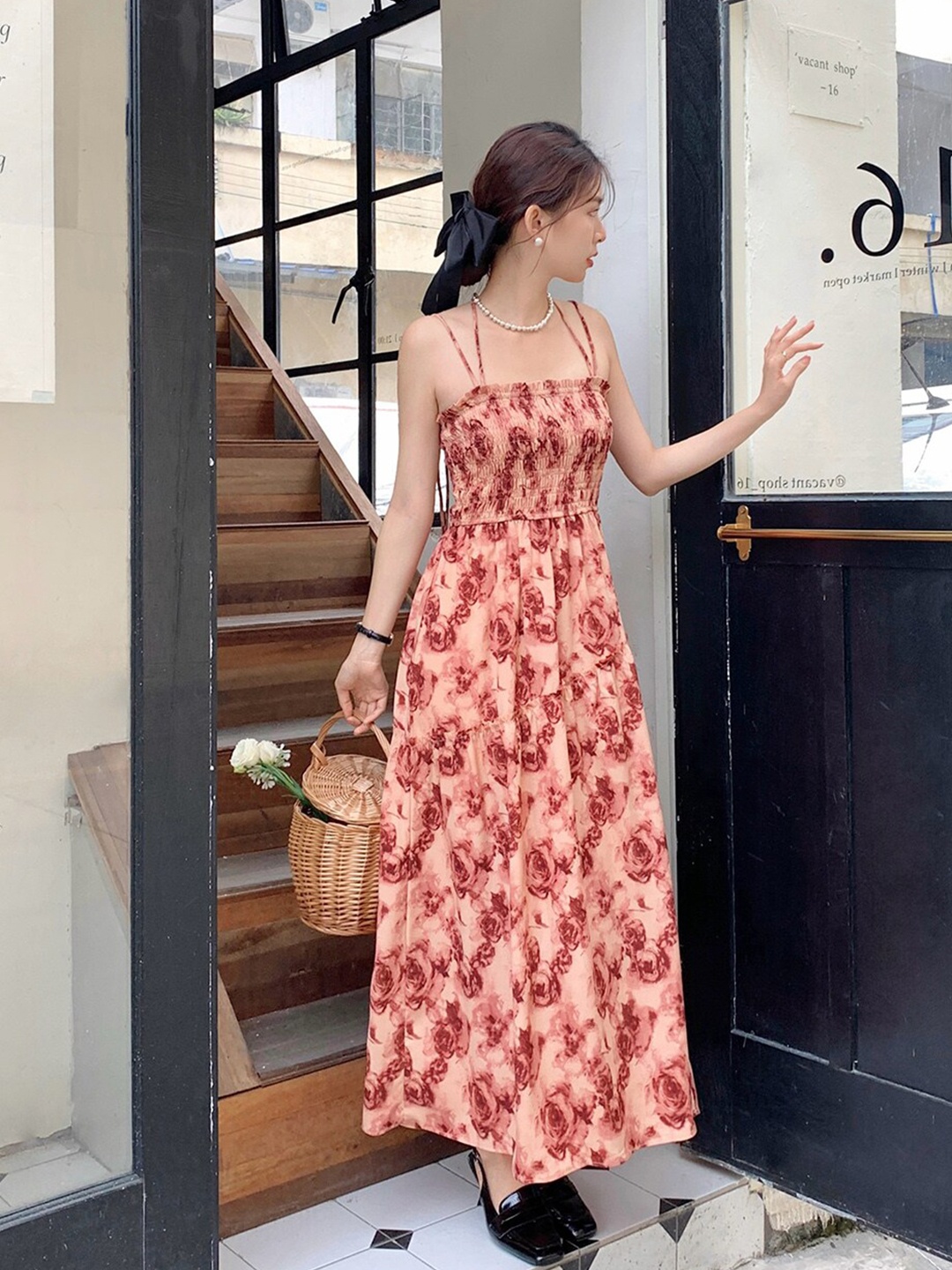 

JC Mode Floral Print Maxi Dress, Red