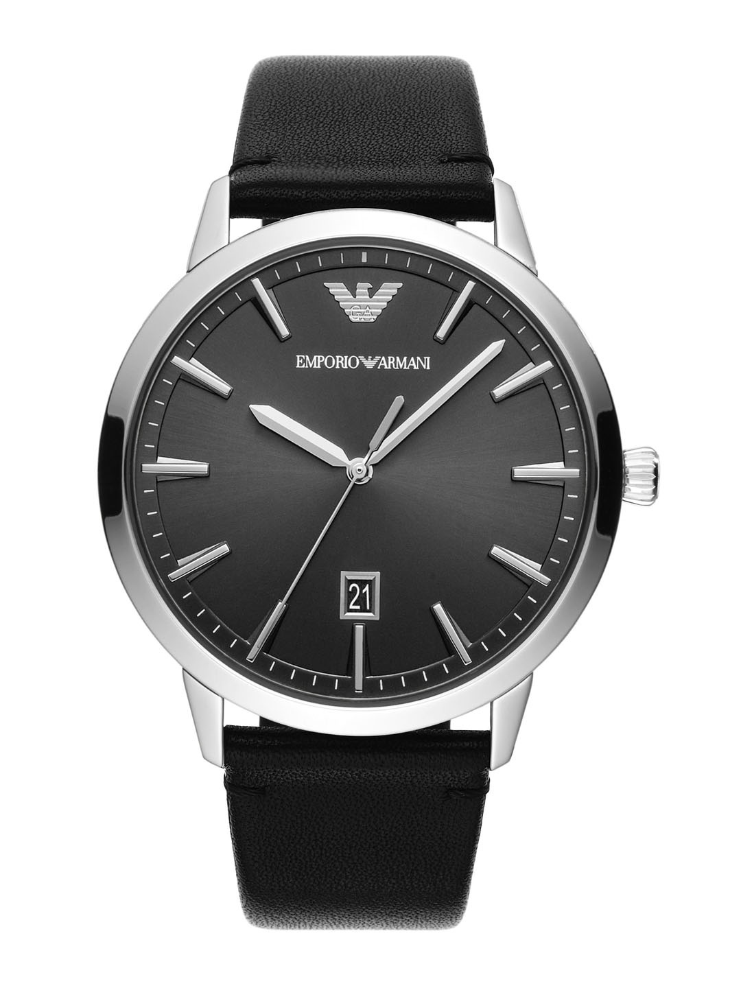 

Emporio Armani Men Dial & Leather Straps Analogue Watch AR11193, Black