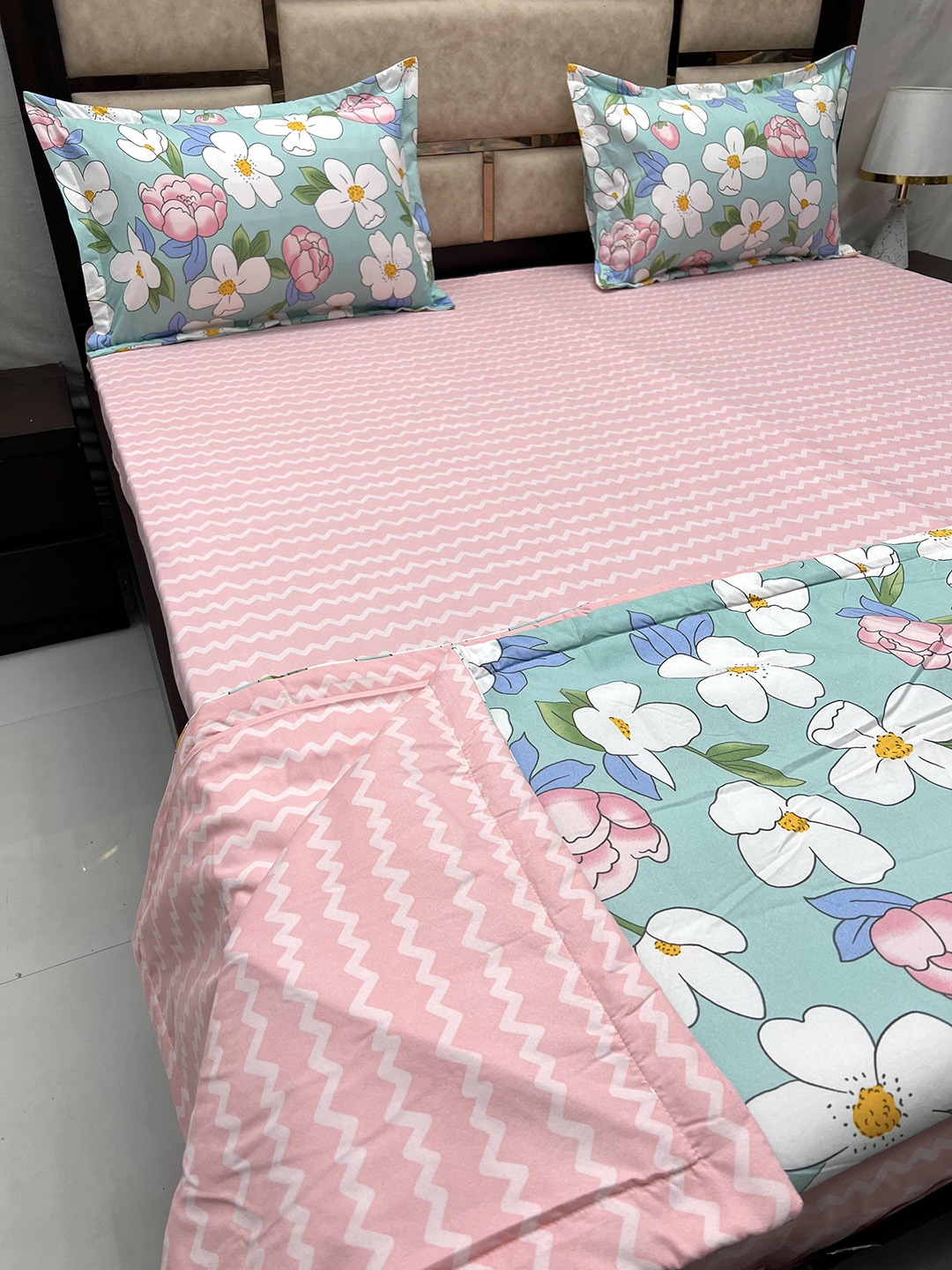

Pure Decor Unisex Multi Bedding Set, Pink