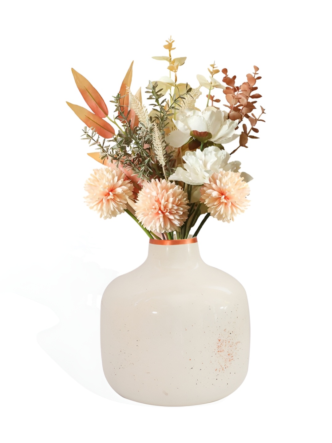 

Ekhasa White Unbreakable Metallic Vase