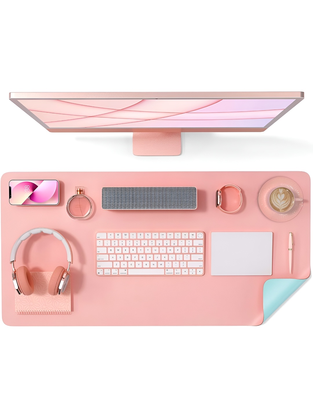 

Awestuffs Pink Set of 1 Water Resistant Desk Organiser Organisers