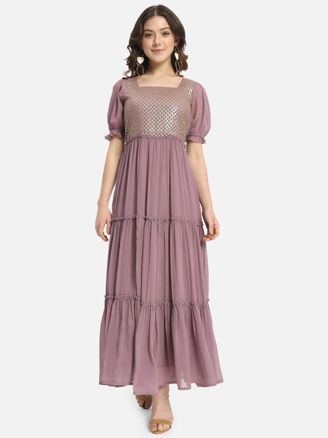 

BAESD Georgette Maxi Dress, Purple