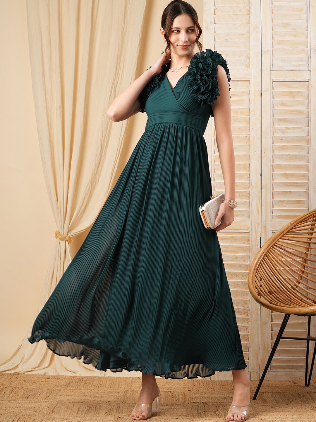 

MISH X Georgette Maxi Dress, Teal