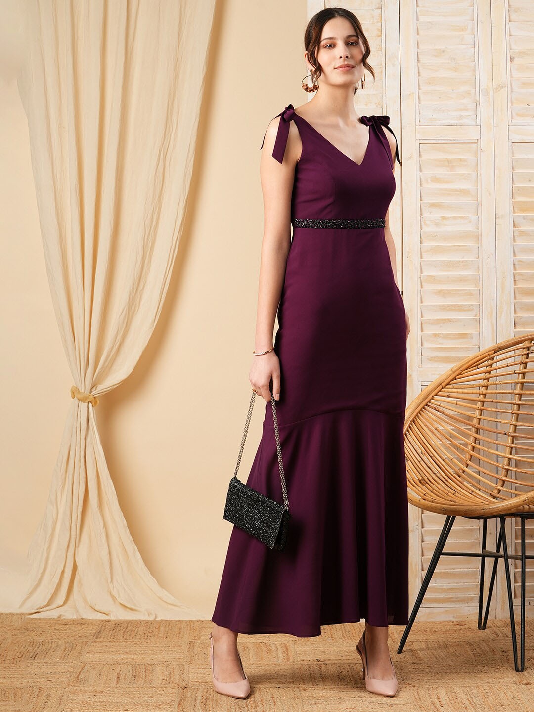 

MISH X Georgette Maxi Dress, Purple