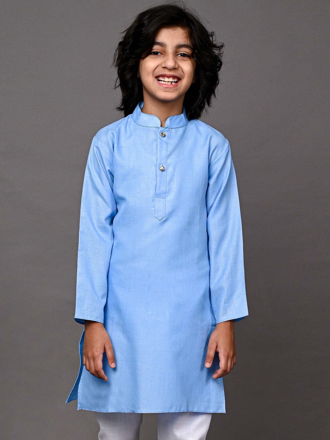 

VESHAM Boys Thread Work Kurta, Blue