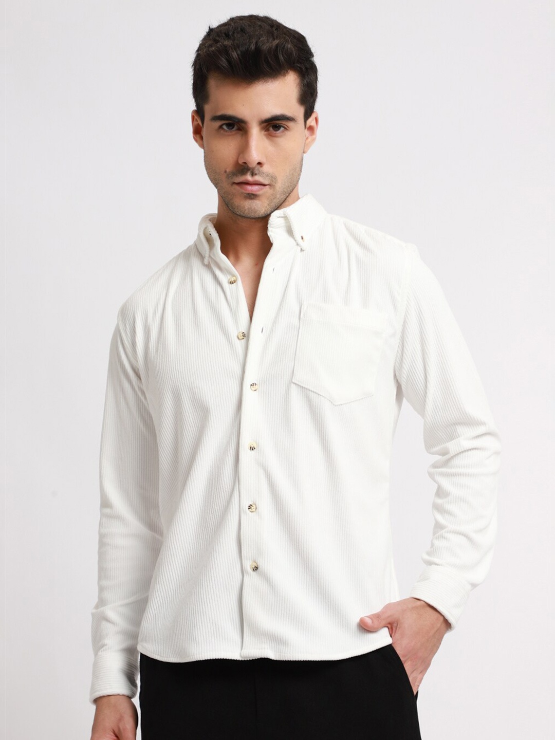 

Banana Club Men Relaxed Opaque Casual Shirt, White