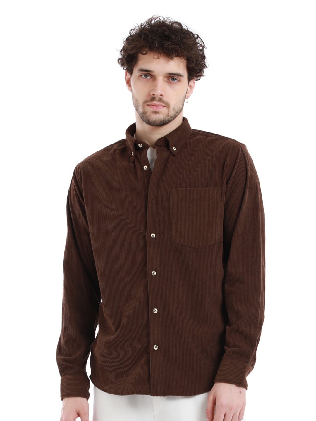

Banana Club Men Relaxed Opaque Casual Shirt, Brown