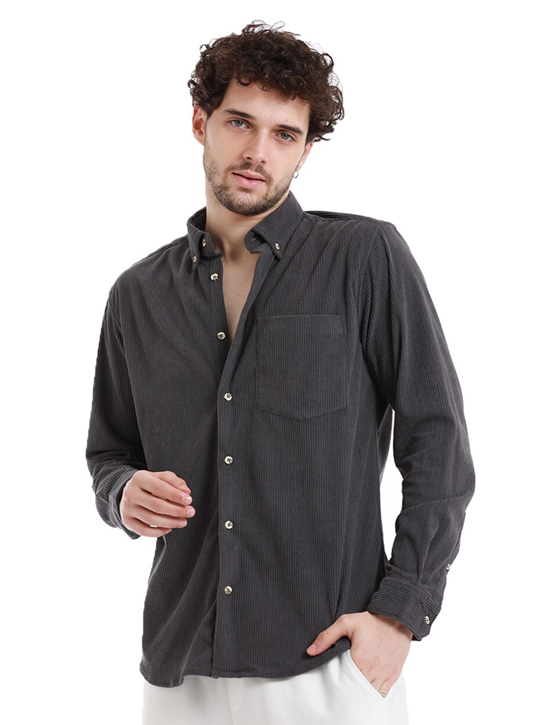 

Banana Club Men Relaxed Opaque Casual Shirt, Grey