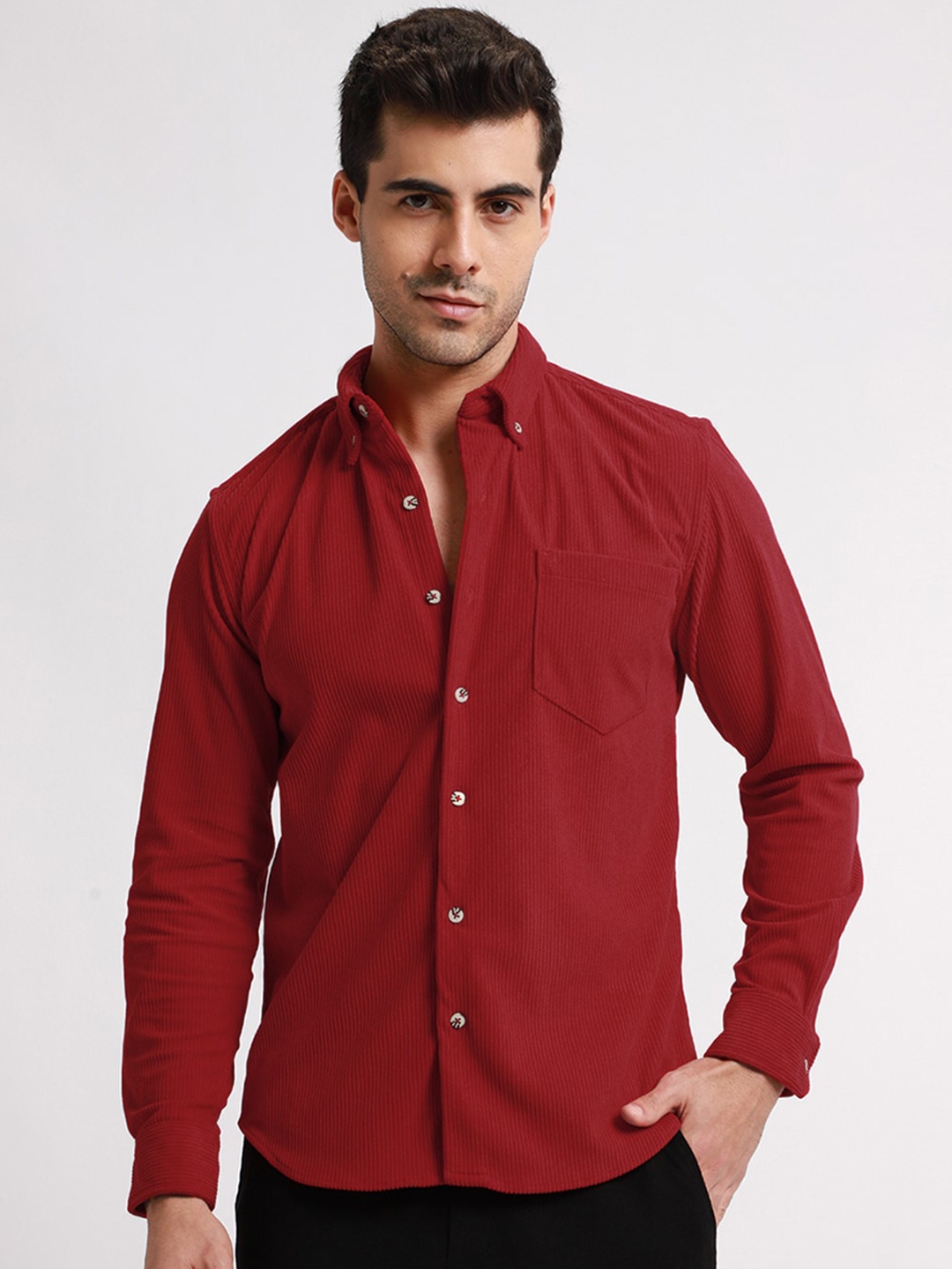 

Banana Club Men Relaxed Opaque Casual Shirt, Red