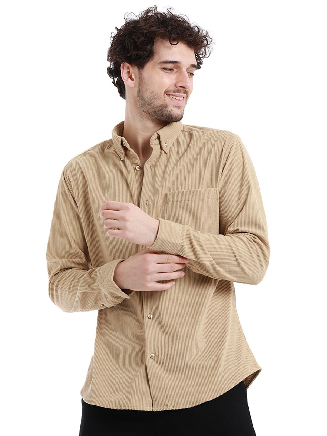 

Banana Club Men Relaxed Opaque Casual Shirt, Beige