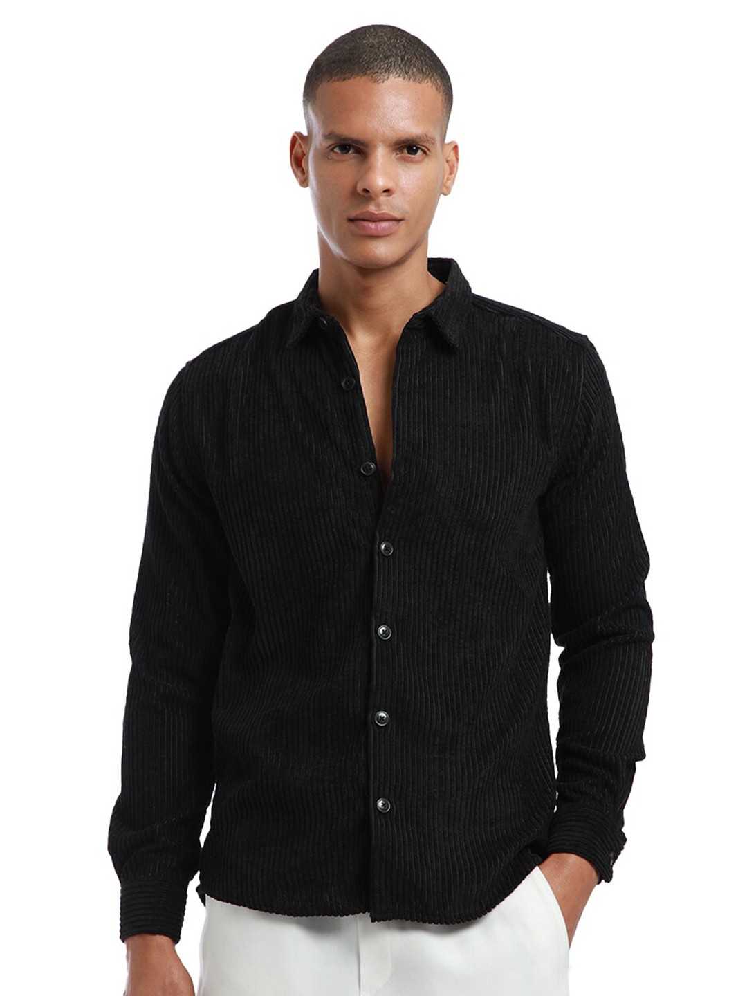 

Banana Club Men Relaxed Opaque Checked Casual Shirt, Black