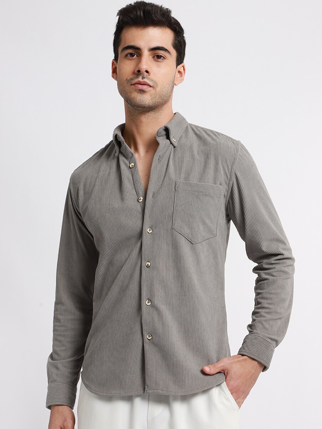 

Banana Club Men Relaxed Opaque Casual Shirt, Grey