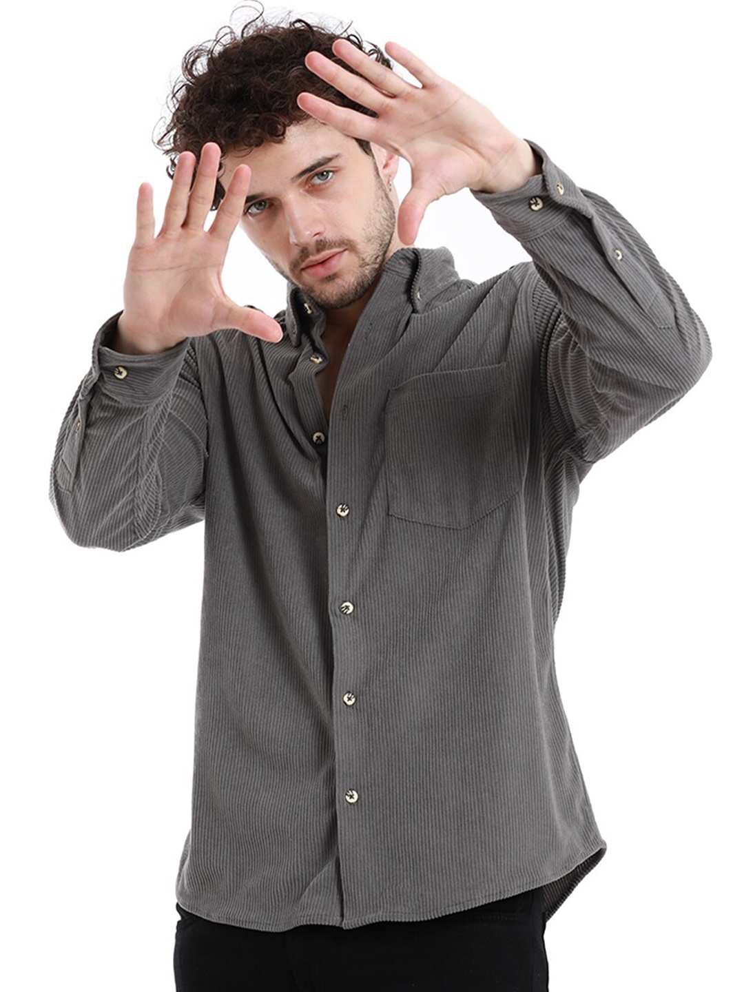 

Banana Club Men Relaxed Opaque Casual Shirt, Grey