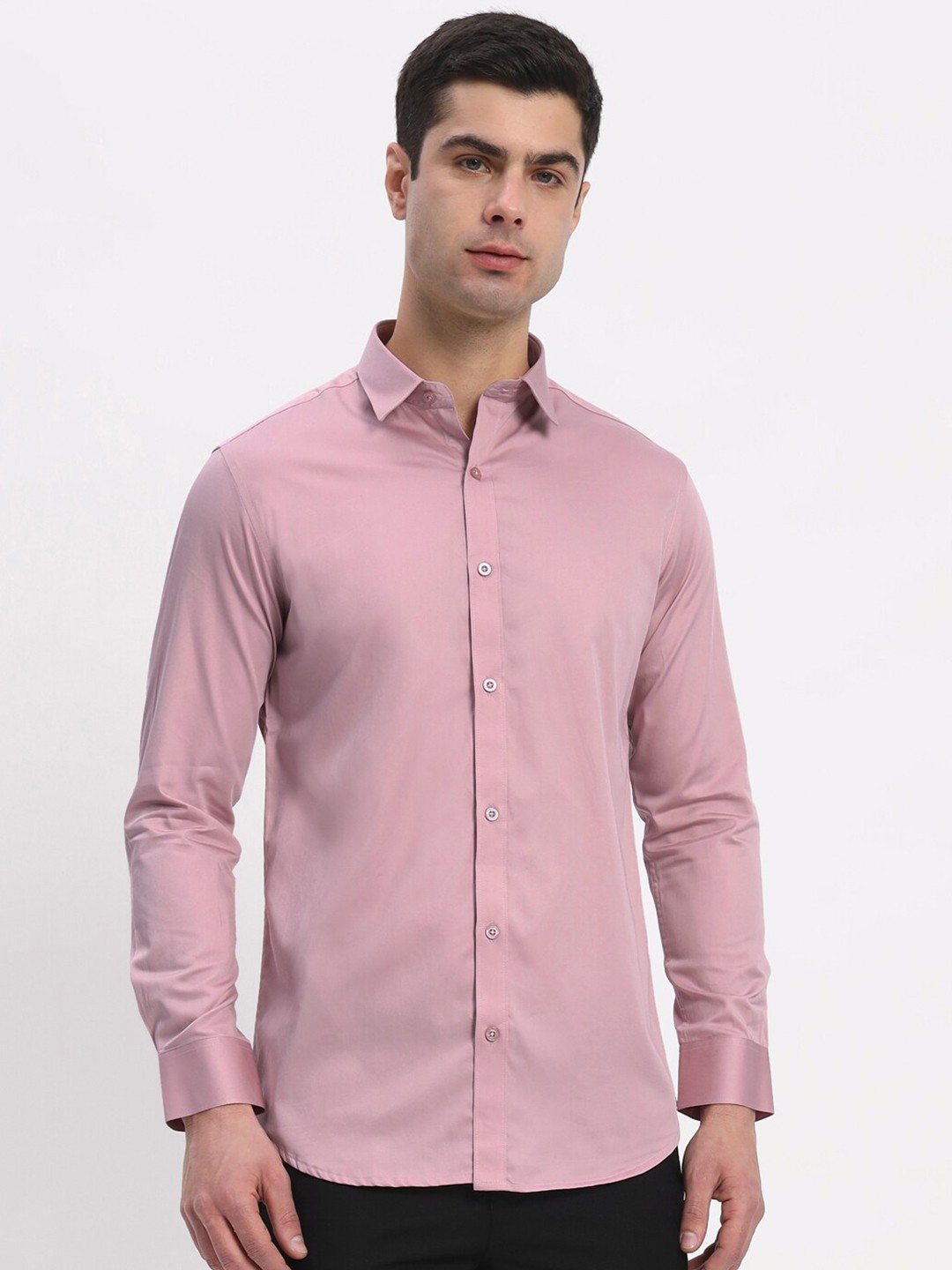 

Hermanos Men Classic Opaque Semiformal Shirt, Lavender