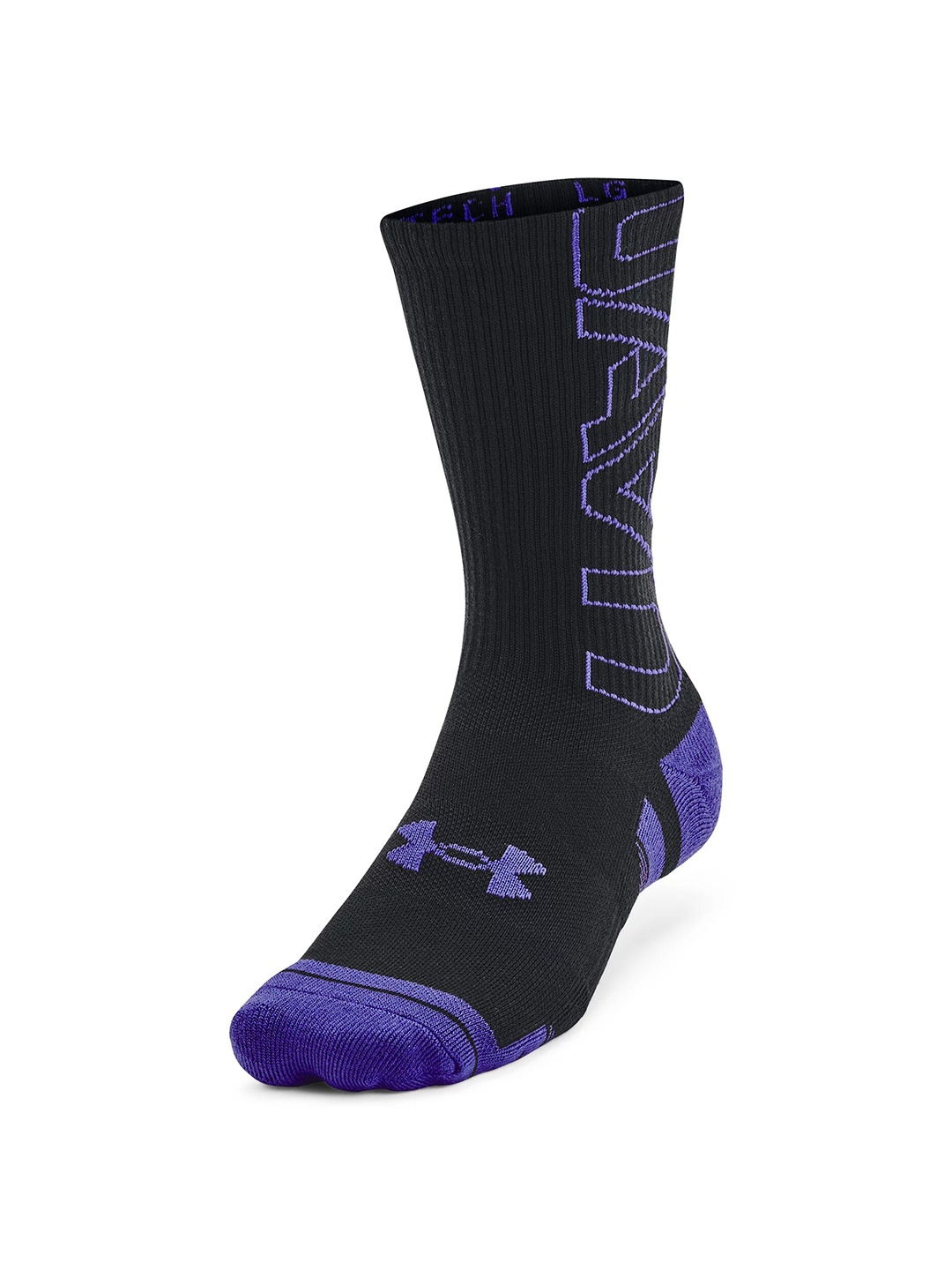 

UNDER ARMOUR UA U Performance Tech Unisex Pack Of 3 Patterned Calf Length Socks, Black