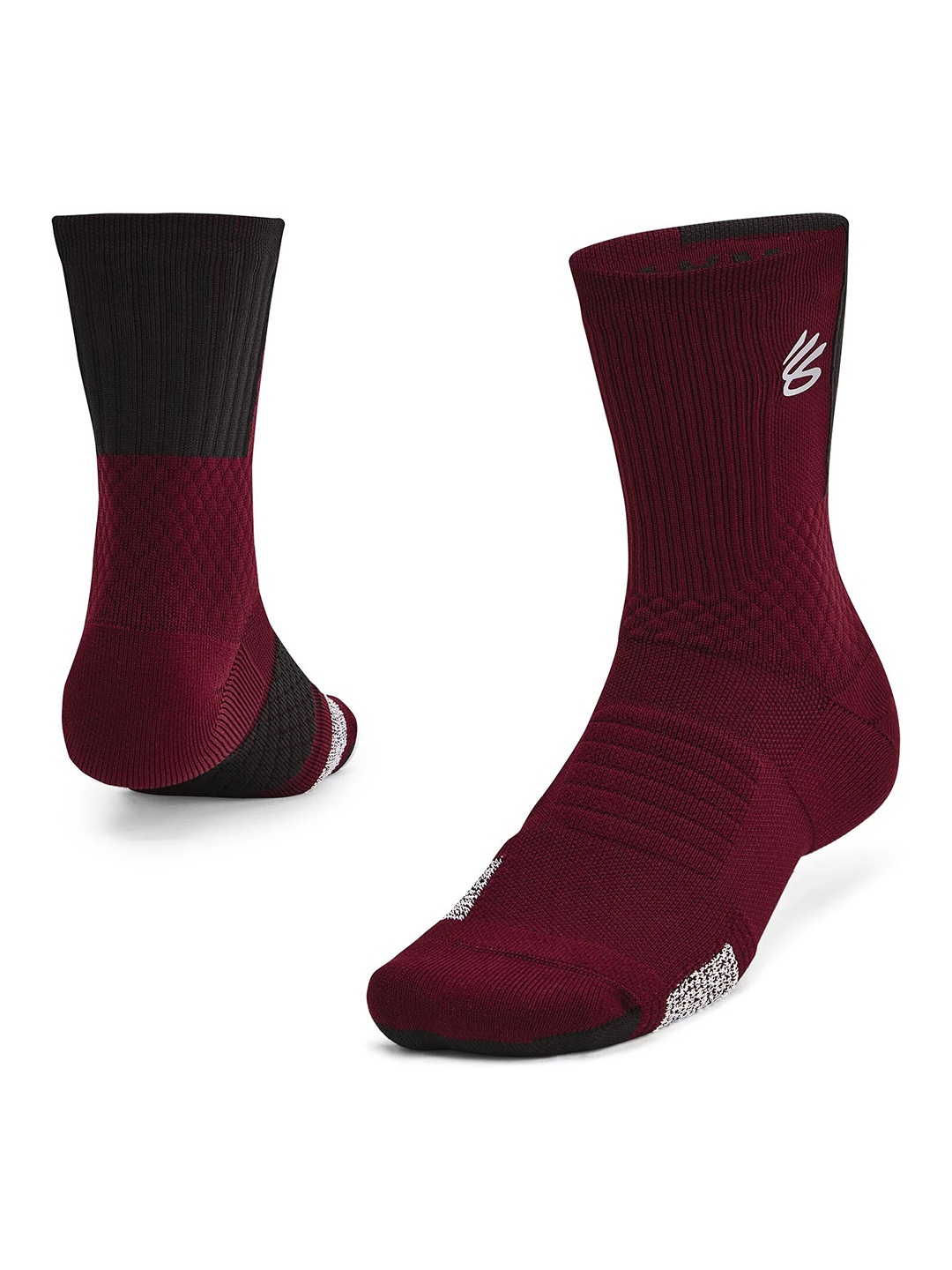 

UNDER ARMOUR UA Curry ArmourDry Playmaker Unisex Patterned Calf Length Socks, Red