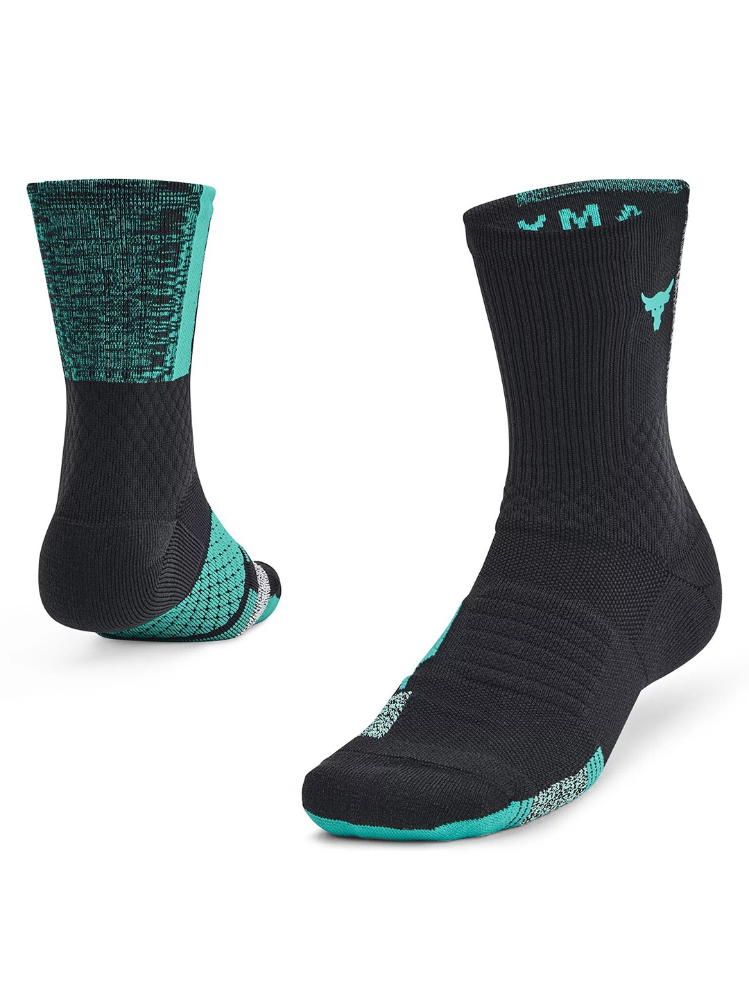 

UNDER ARMOUR UA Project Rock ArmourDry Patterned Calf Length Socks, Black