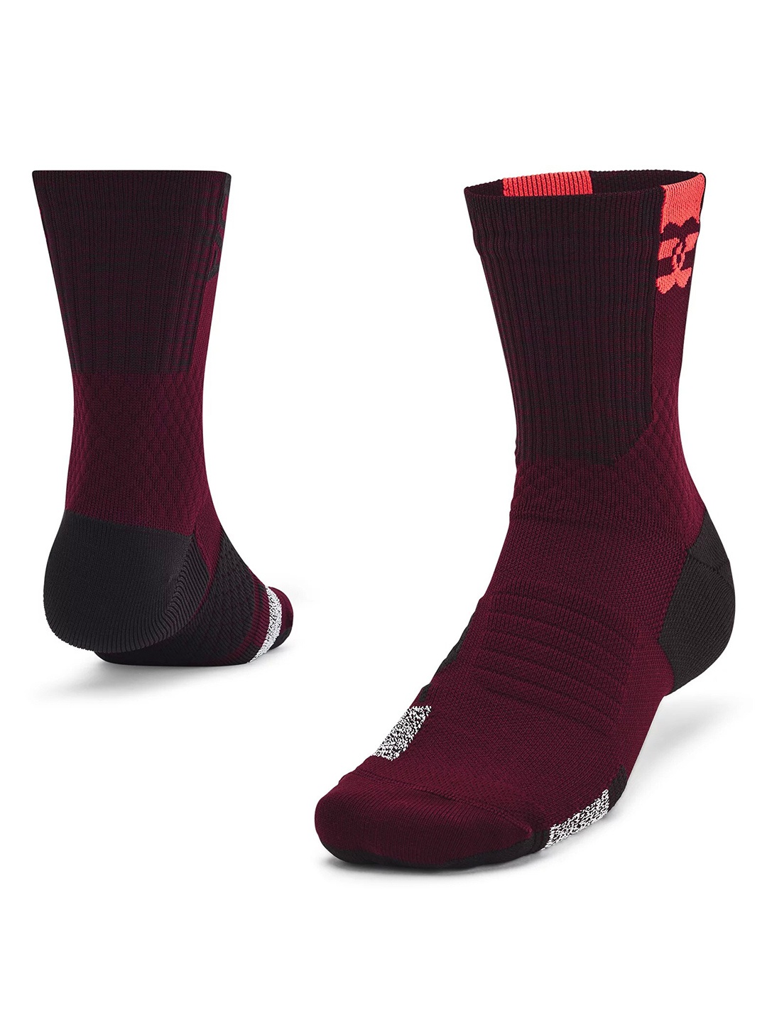 

UNDER ARMOUR UA ArmourDry Playmaker Unisex Patterned Calf Length Socks, Red