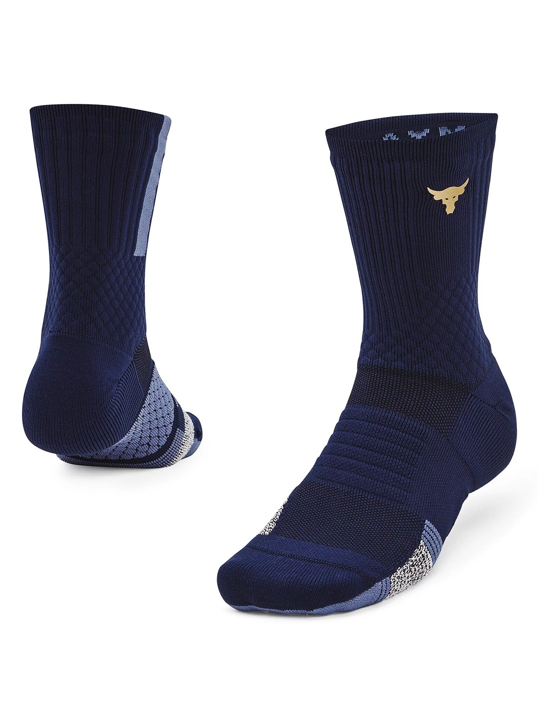 

UNDER ARMOUR UA Project Rock ArmourDry Playmaker Unisex Patterned Calf Length Socks, Blue