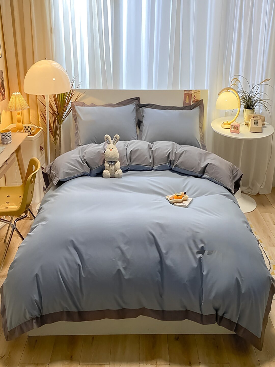 

JC HOME Unisex Bedding Set, Grey