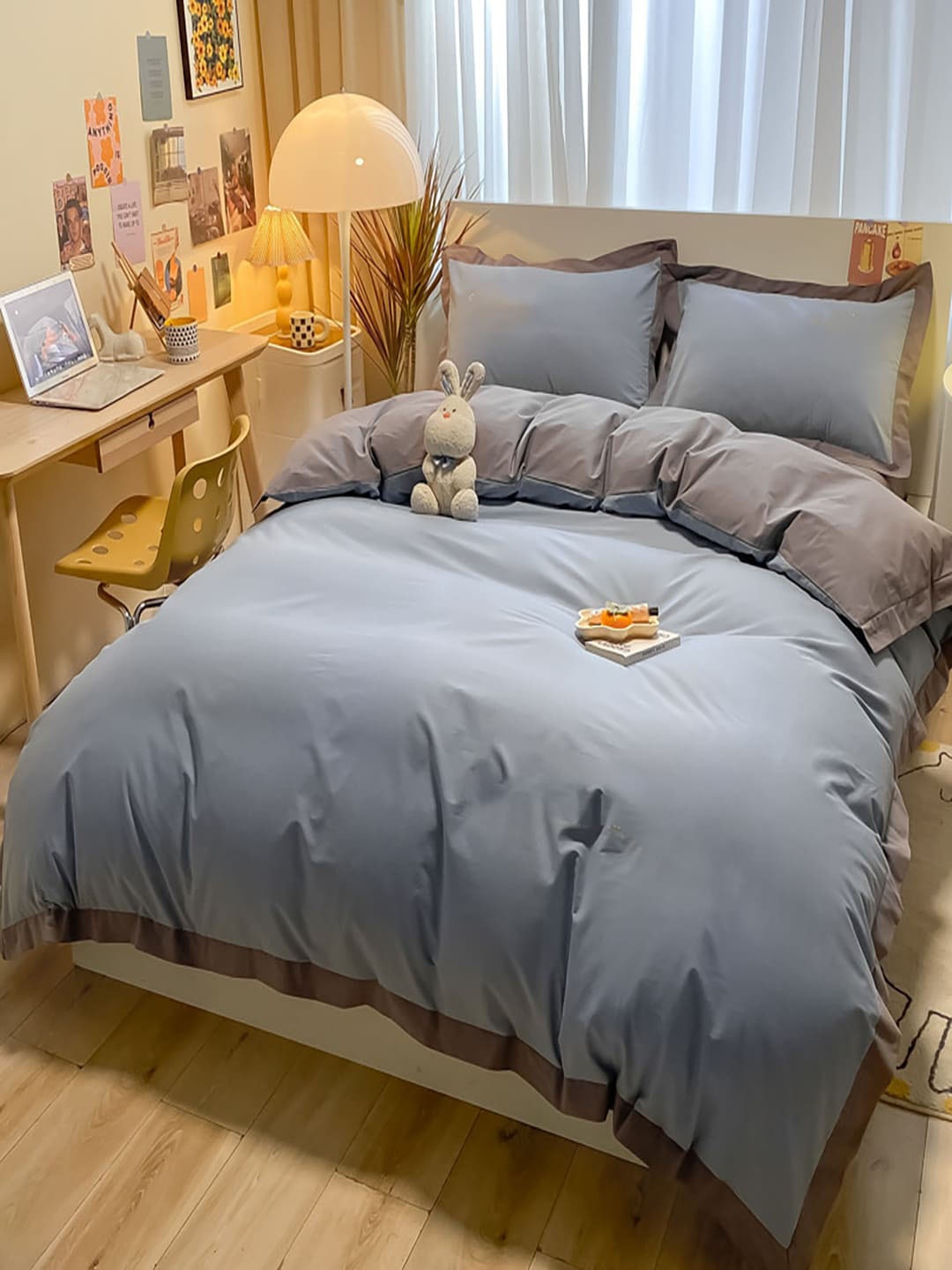 

JC HOME Unisex Bedding Set, Grey
