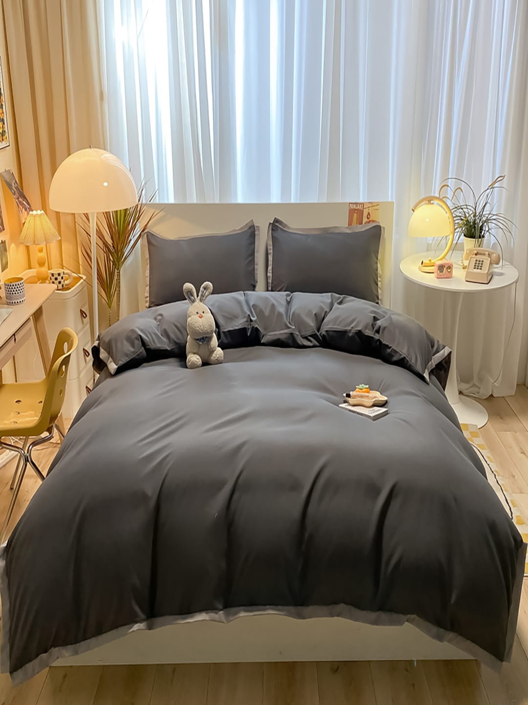 

JC HOME Unisex Grey Bedding Set
