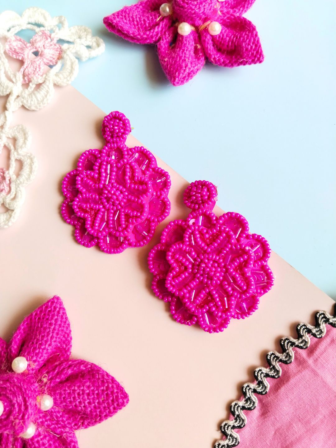 

Anouk Floral Studs Earrings, Pink