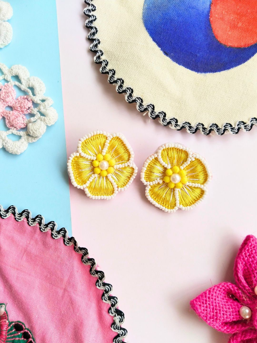 

Anouk Floral Studs Earrings, Yellow