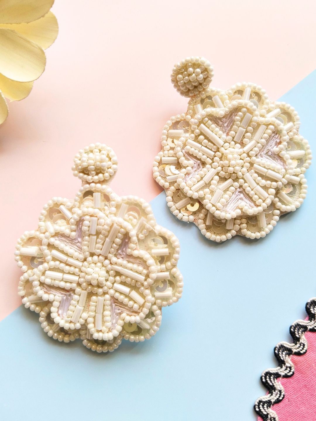 

Anouk Floral Drop Earrings, White