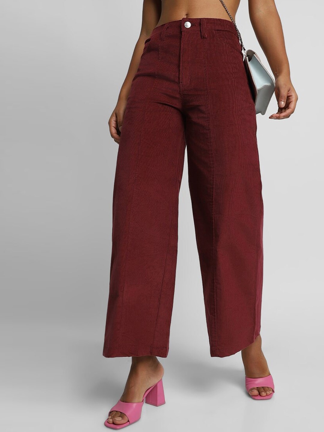 

FOREVER 21 Women Trousers, Maroon