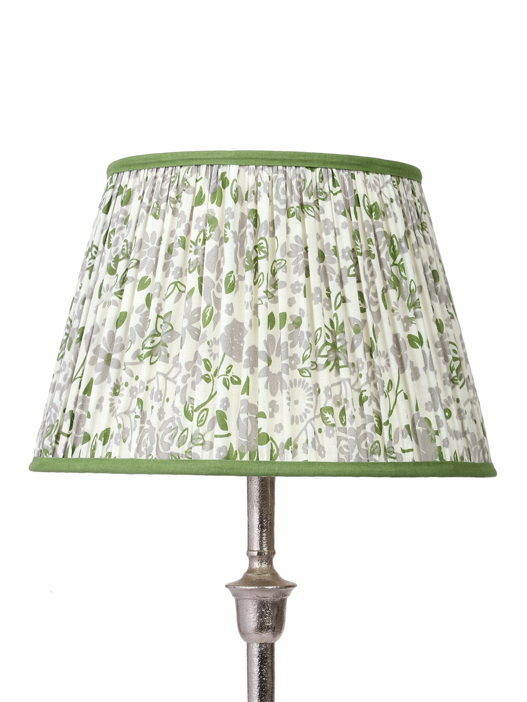 

Lampenschirm India White & Green Printed Frustum Cotton Lamp Shade