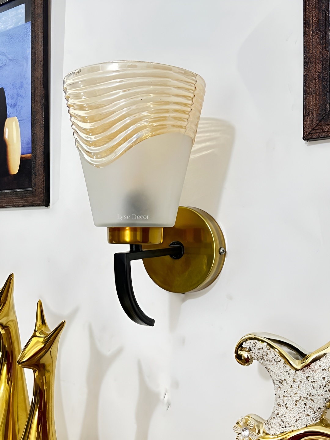 

Lyse Decor Gold-Toned Metal Wall Lamp
