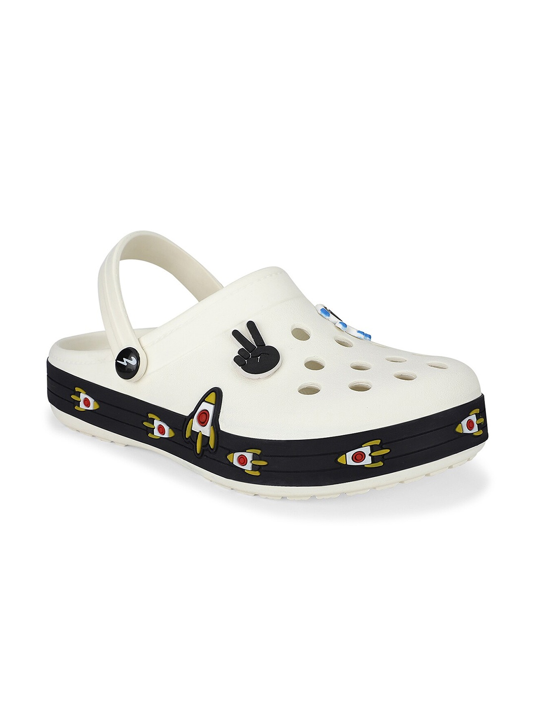 

Campus Unisex Kids Printed Clogs, Off white