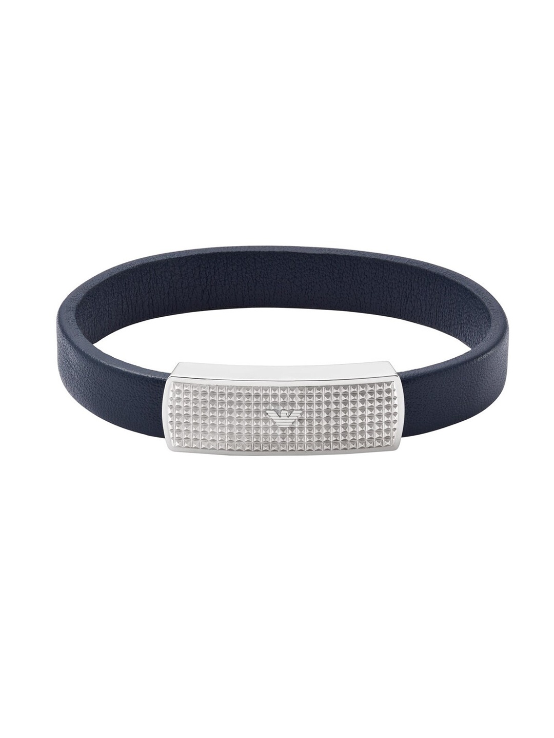 

Emporio Armani Men Leather Wraparound Bracelet, Blue