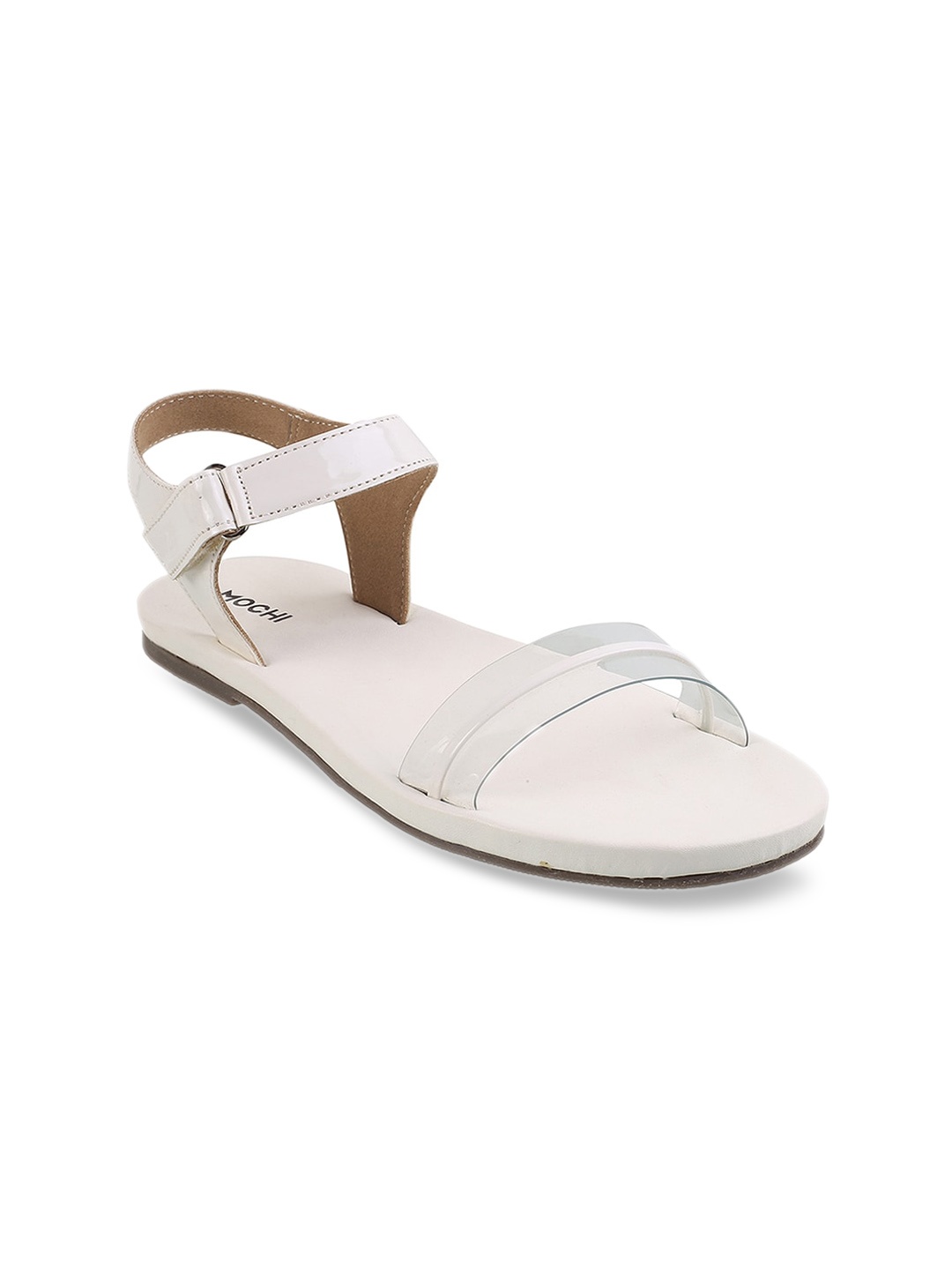 

Mochi Women Open Toe Flats, White