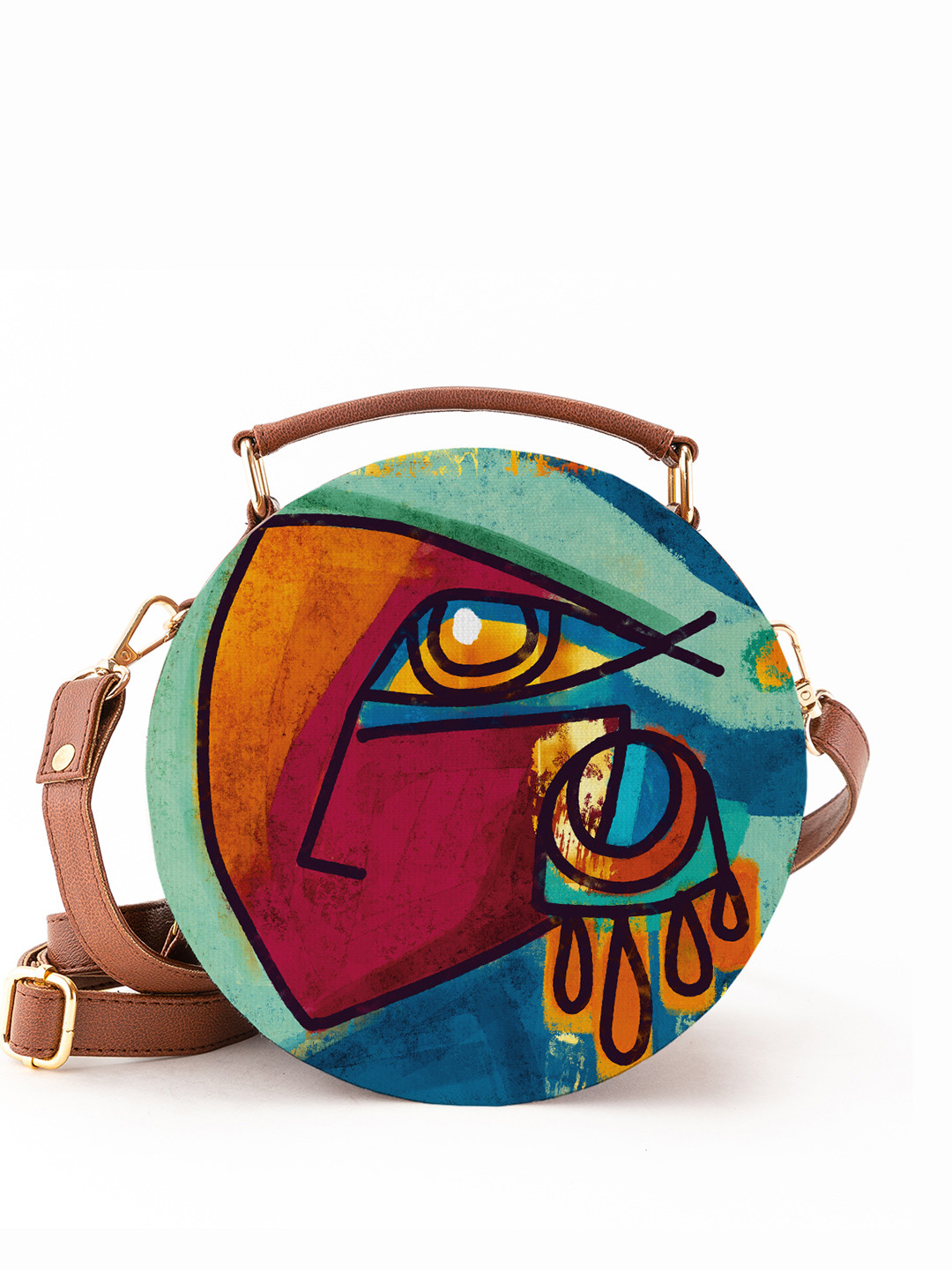 

Kalankit Shopper Handheld Bag with Applique, Blue