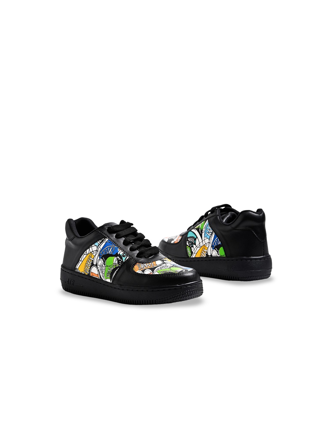 

Shoetopia Girls Printed Sneakers, Black