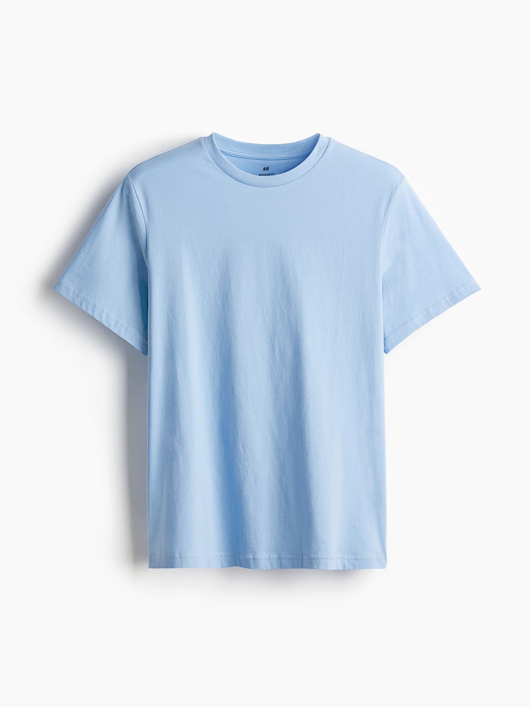 

H&M Men Pure Cotton Regular Fit T-shirt, Blue