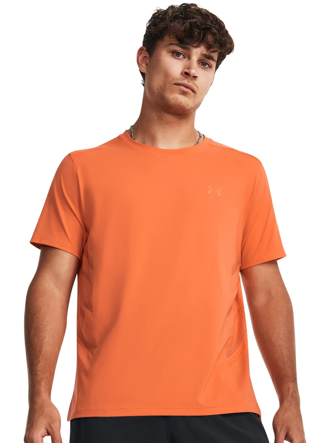 

UNDER ARMOUR UA Iso-Chill Laser Heat Short Sleeves Slim-Fit T-Shirt, Orange