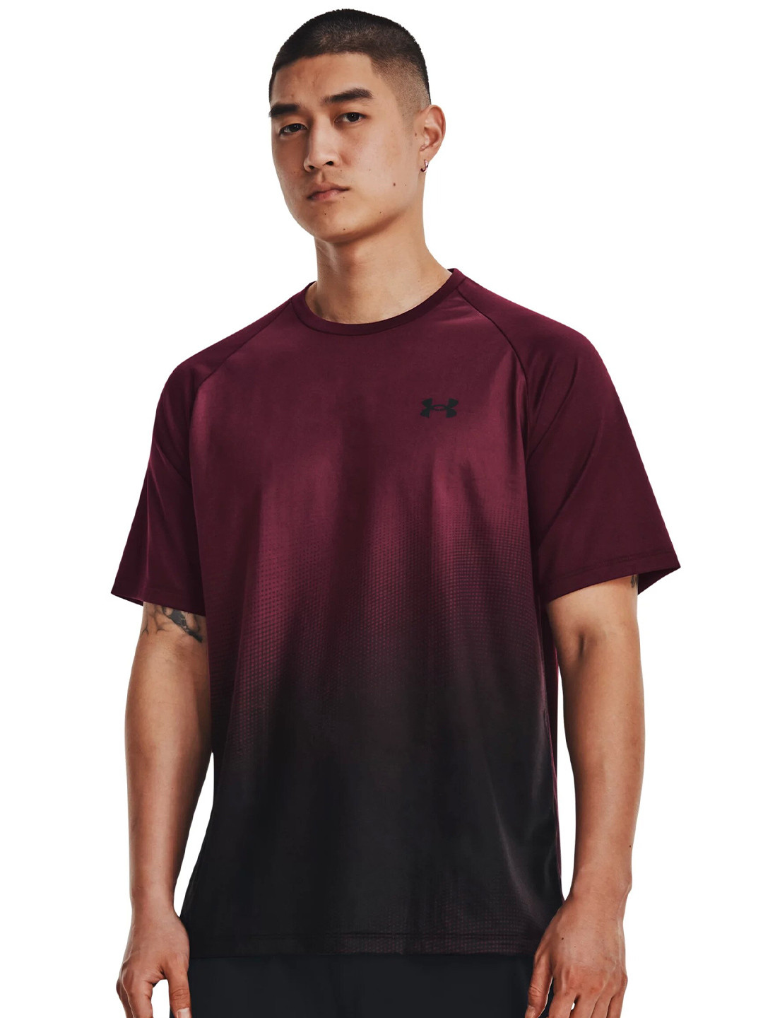 

UNDER ARMOUR Tech Men Fade Relaxed-Fit T-Shirt, Maroon