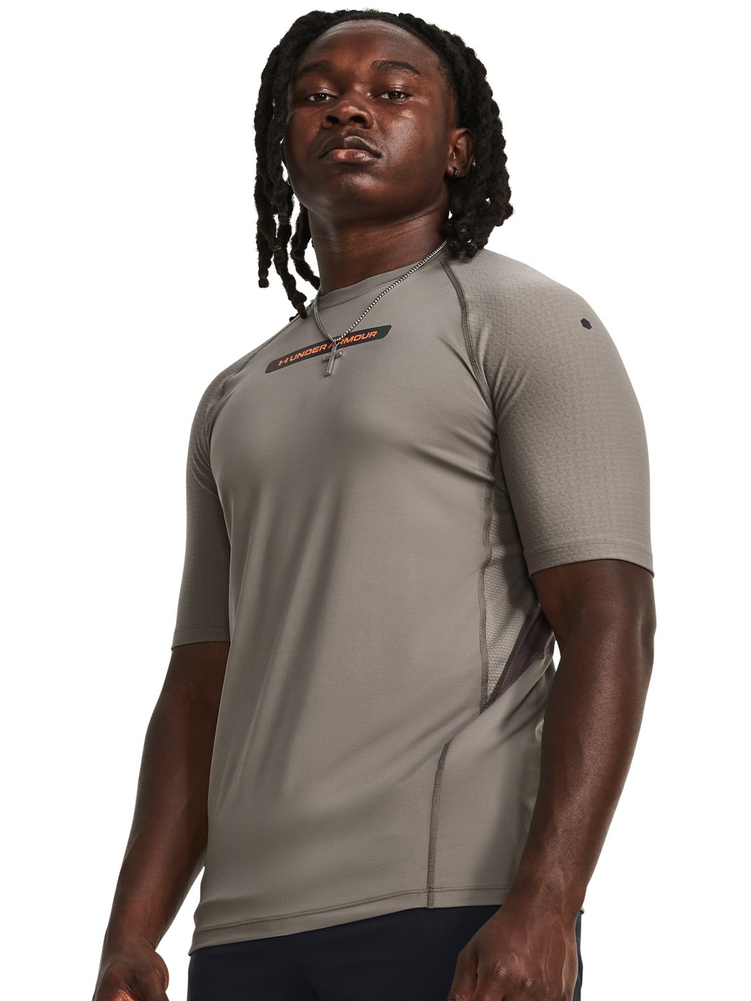 

UNDER ARMOUR RUSH SmartForm 2.0 Slim-Fit T-Shirt, Grey