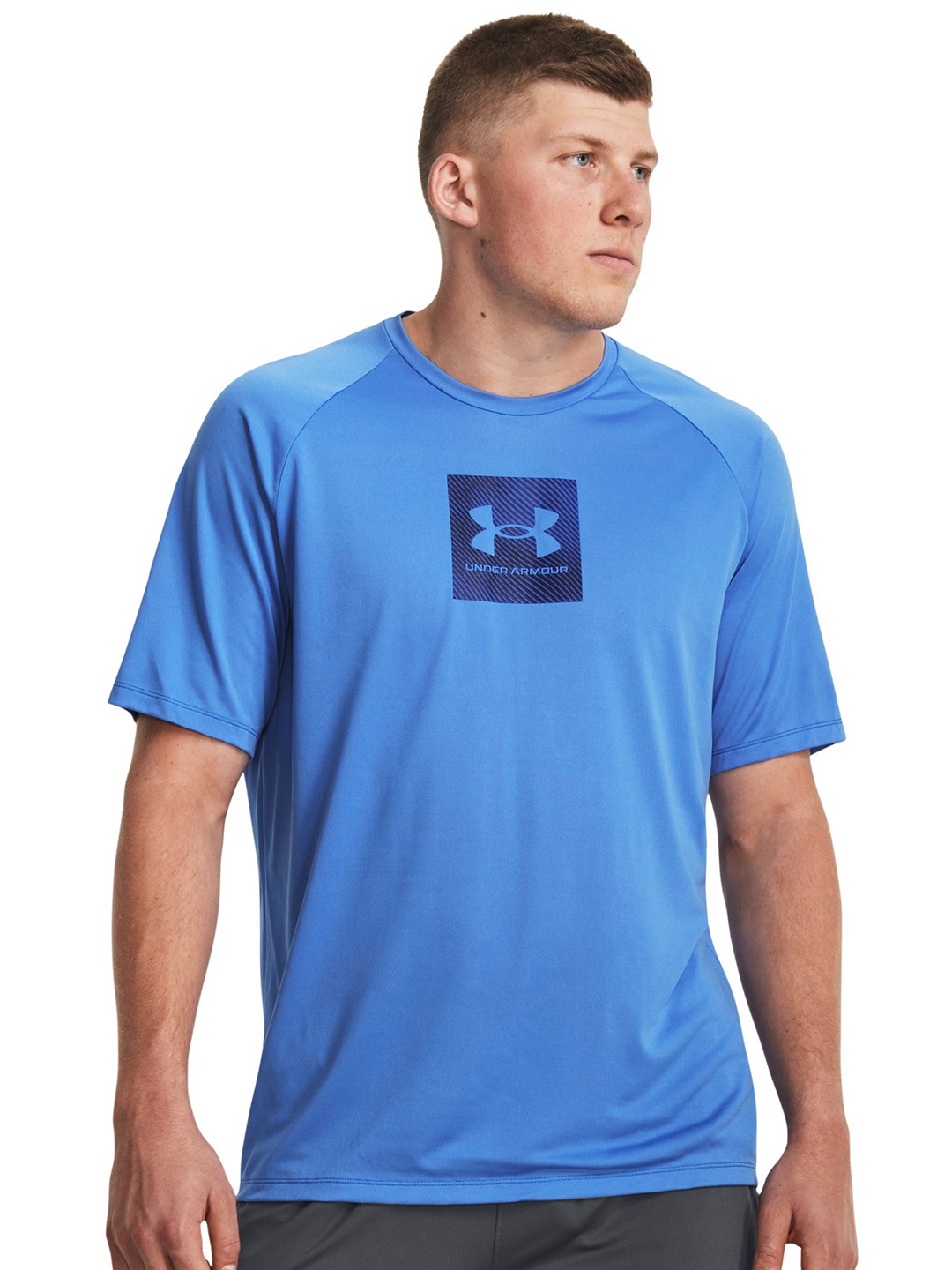 

UNDER ARMOUR Tech Print Fill Short Sleeve Relaxed-Fit T-Shirt, Blue