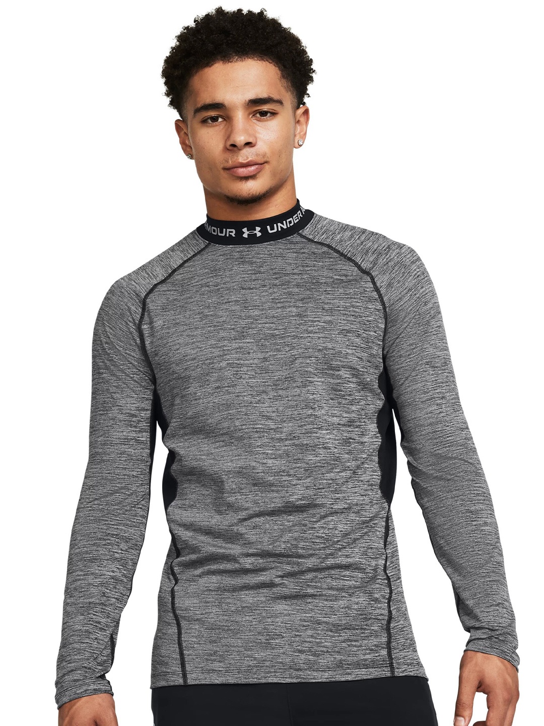 

UNDER ARMOUR ColdGear Twist Mock Long Sleeve Slim-Fit T-Shirt, Grey