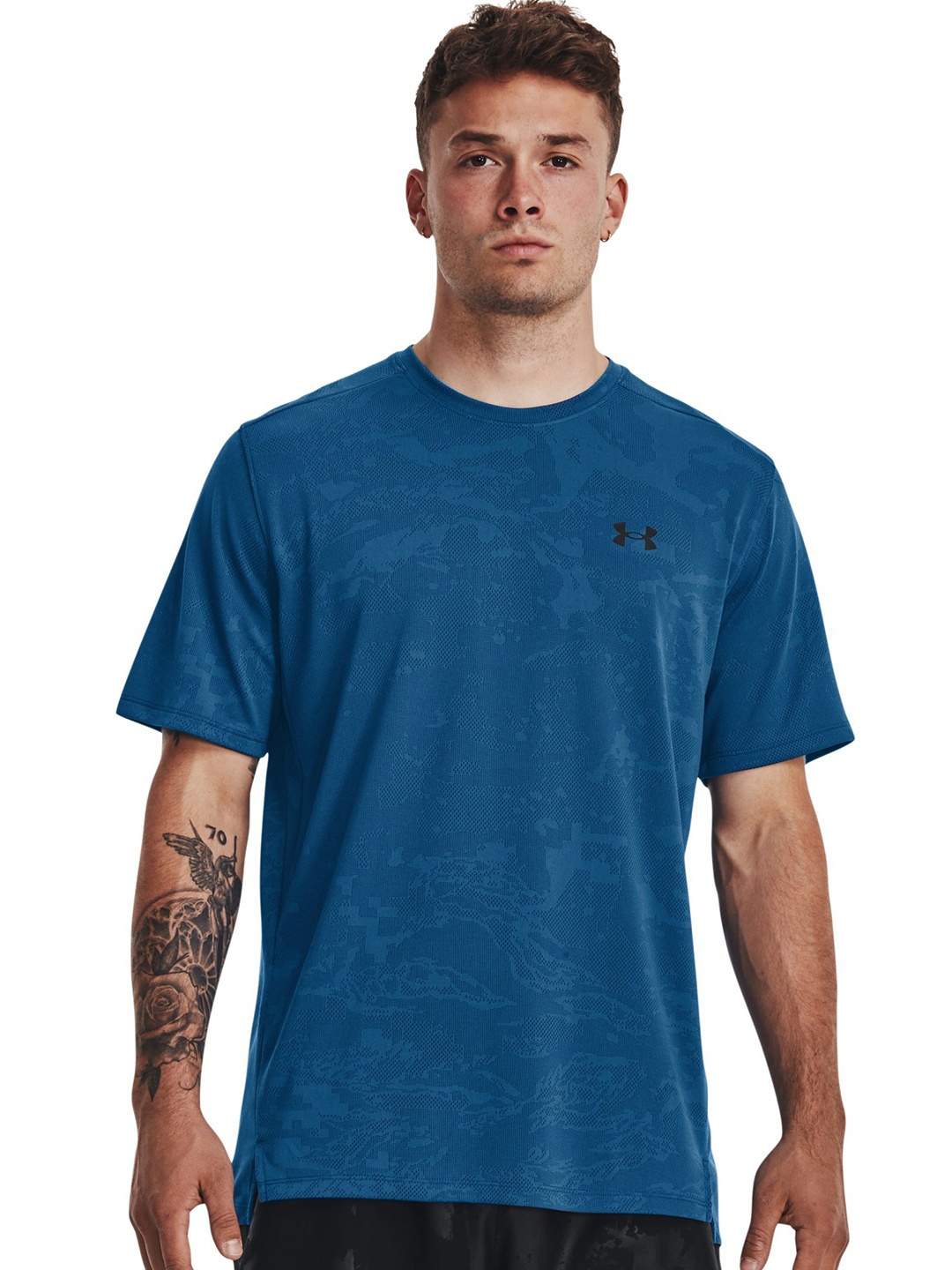 

UNDER ARMOUR Tech Vent Jacquard Short Sleeve Relaxed-Fit T-Shirt, Blue