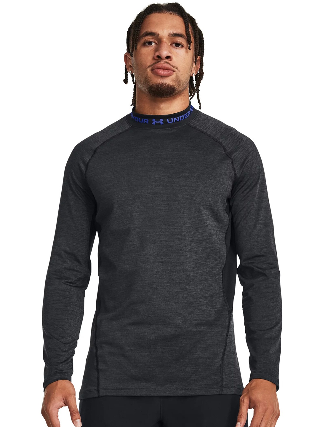 

UNDER ARMOUR UA ColdGear Twist Mock Long Sleeve Slim-Fit T-Shirt, Black
