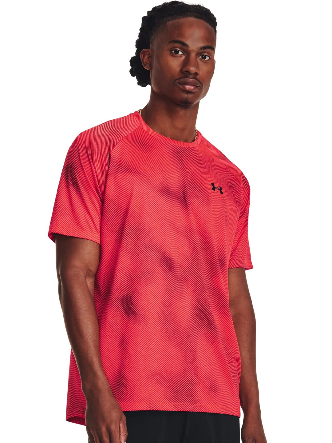 

UNDER ARMOUR UA Tech 2.0 Lino Printed Short Sleeve Relaxed-Fit T-Shirt, Red