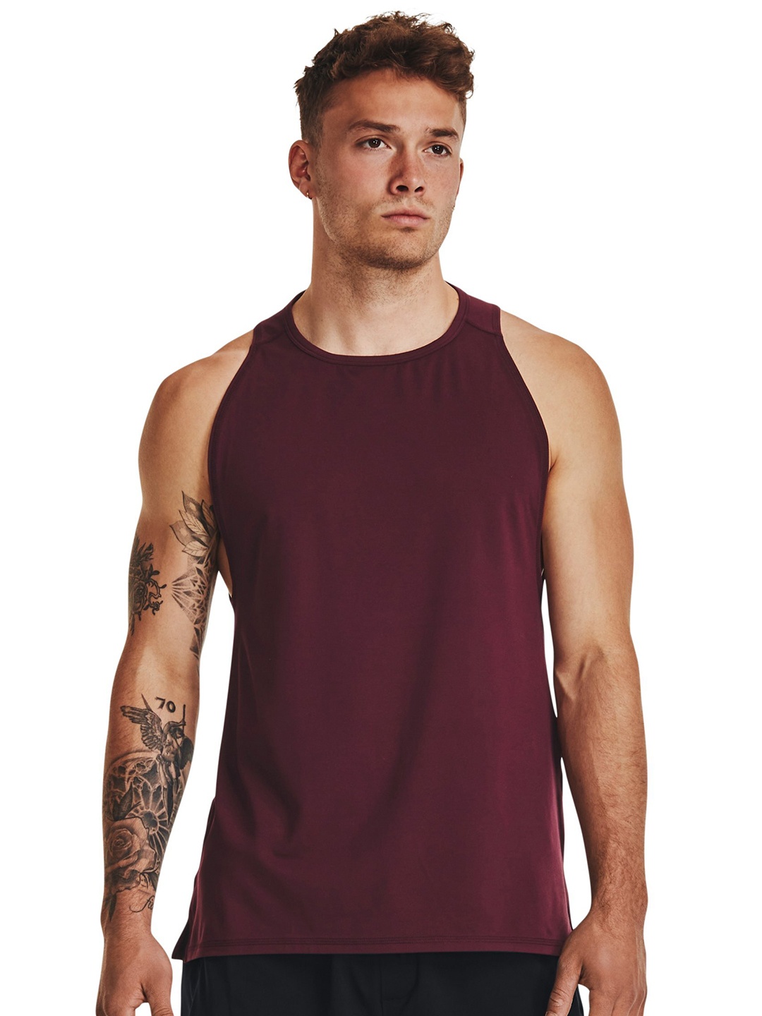 

UNDER ARMOUR Meridian Slim-Fit Round Neck T-Shirt, Maroon